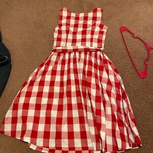 Red and White Gingham Dress